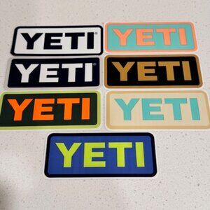 NEW YETI Stickers Lot of 7 different colors